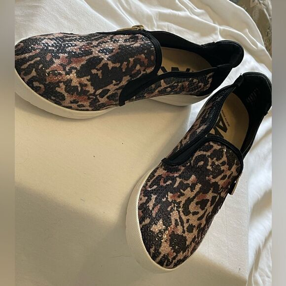 Anne Klein Loafers leopard cheetah print sparkle size 8 like new condition - Picture 4 of 16